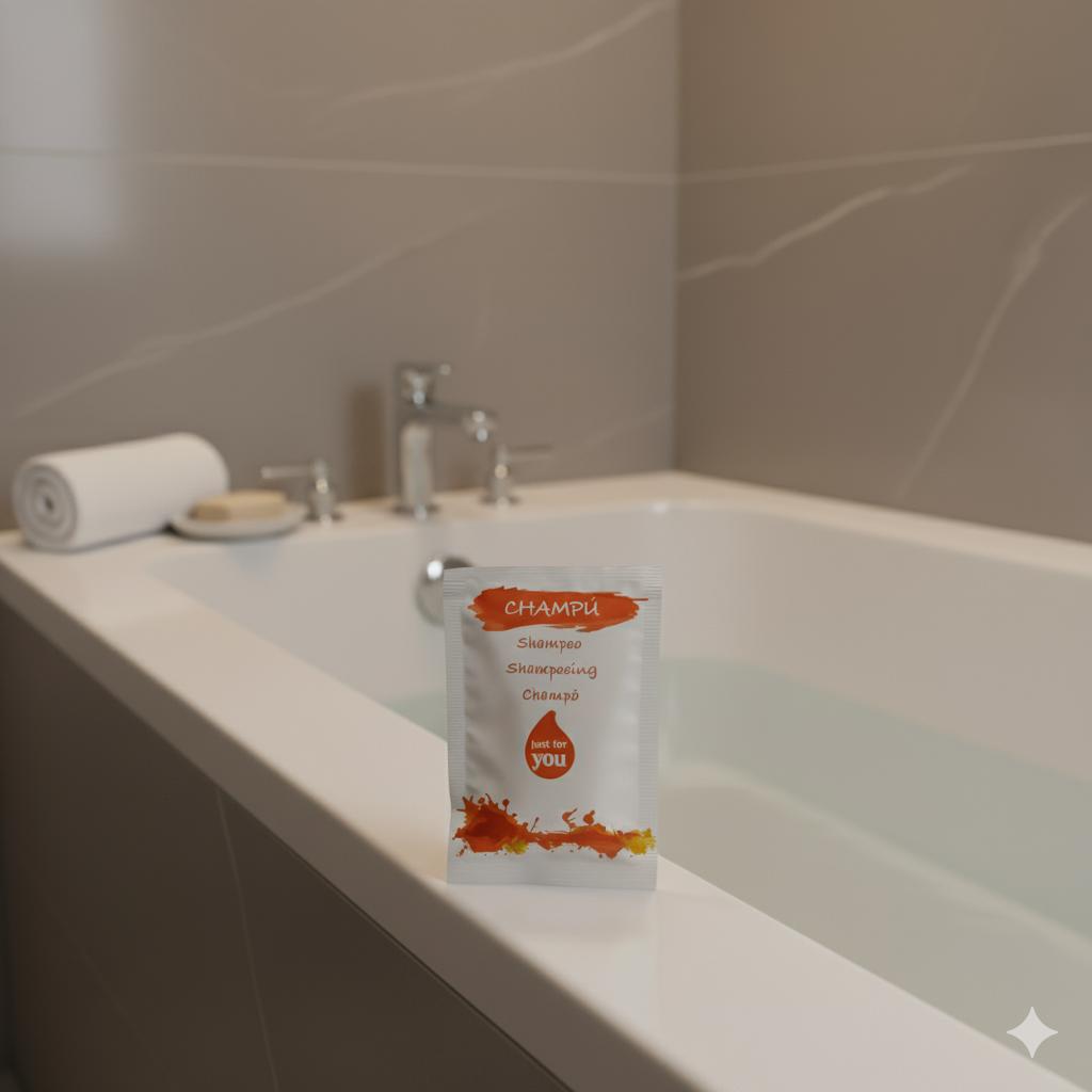 Saquetas de champô de 10 ml