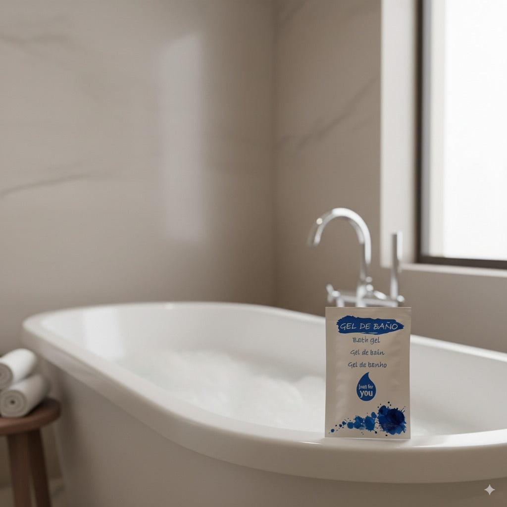 Saquetas de gel de banho de 10 ml